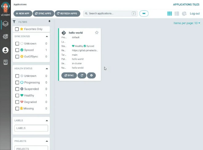 App Synced